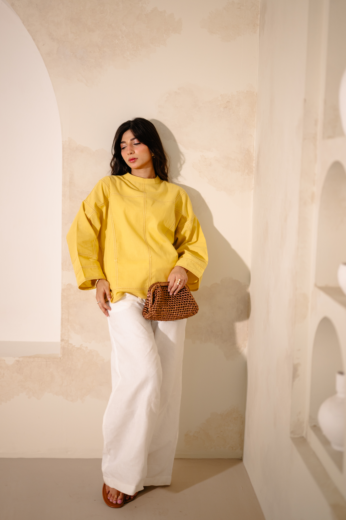 Wide Leg Linen Trousers