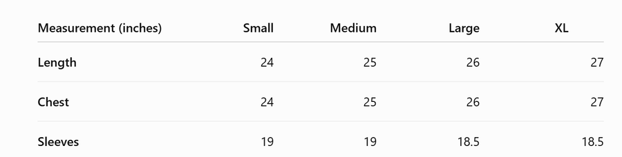 Size Guide