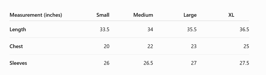 Size Guide